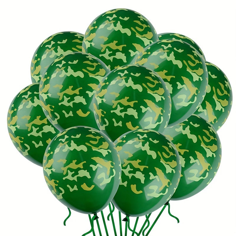 20pcs, Ballon De Camouflage, Ballon En Latex De Camouflage Militaire, Ballon  De Décoration De Fête De