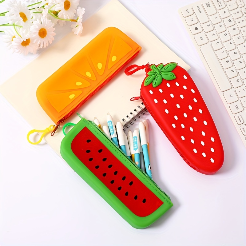 Strawberry Cute Pencil Case For Girls School Storage Bag Cosmetic