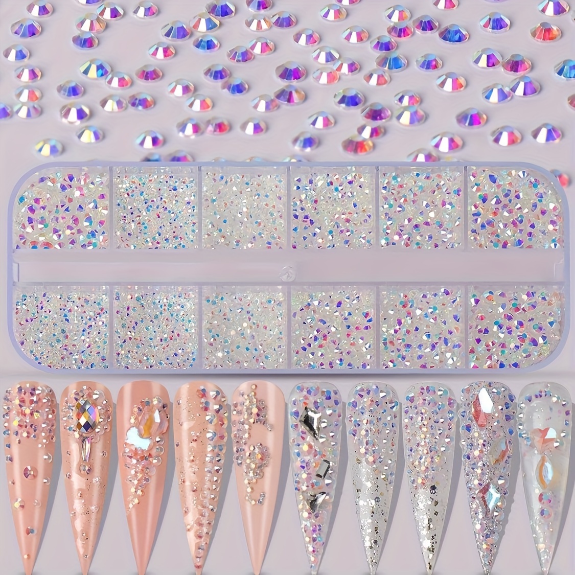 Rhinestone Nail Box 