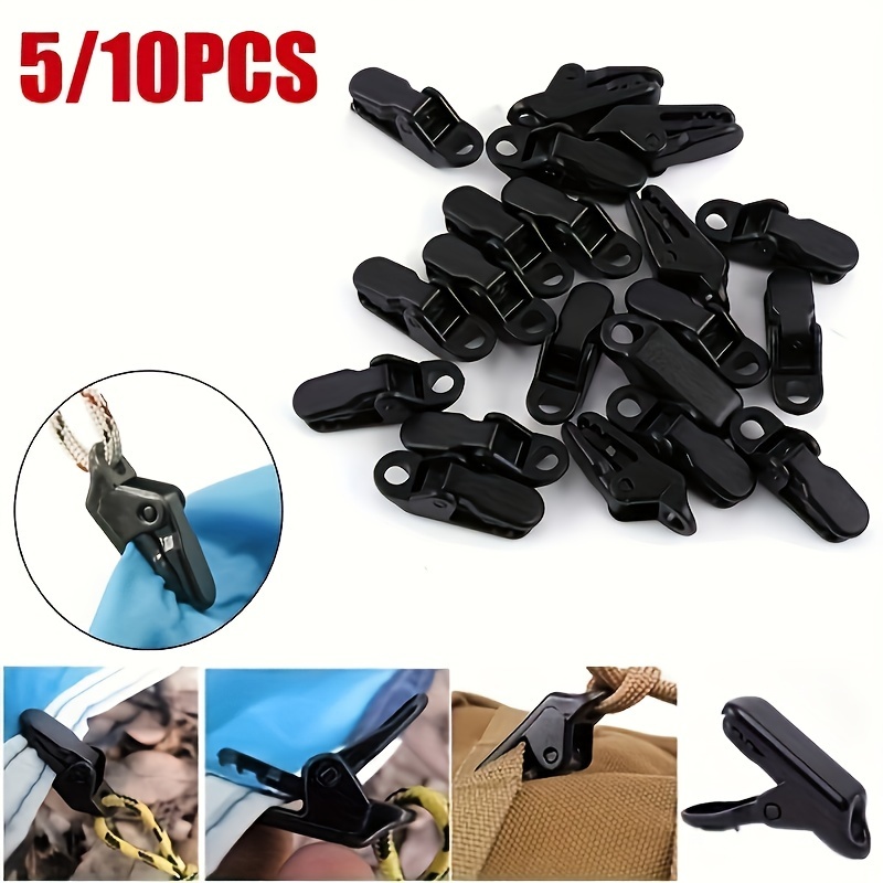 5pcs 10pcs Durable Alligator Clips For Camping And Hiking Secure Tents  Tarps And More With Adjustable Buckles And Double Holes - Sports & Outdoors  - Temu