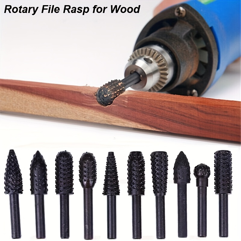 10pcs/set woodworking electric rotary file wood