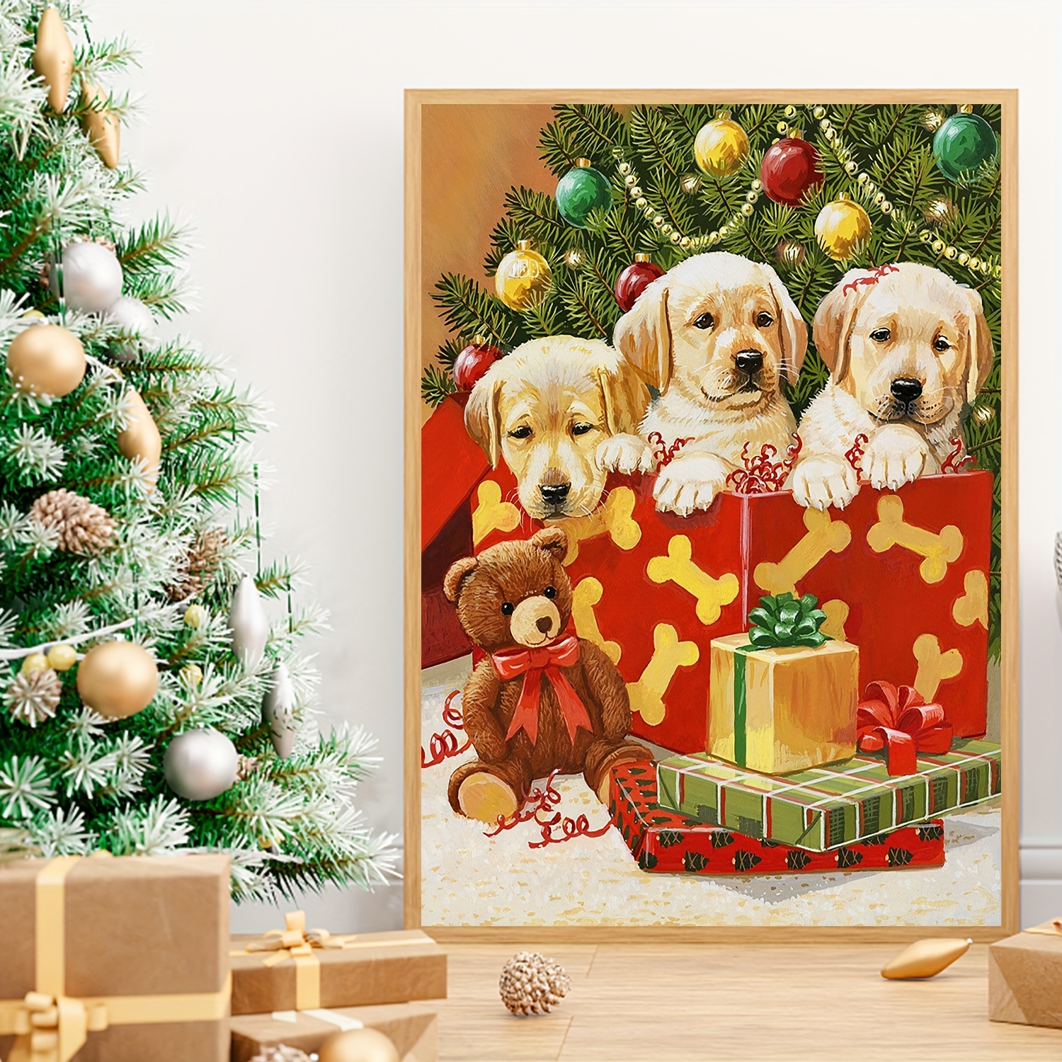 5d Diy Diamond Painting Christmas Kits For Adults Dogs Full Diamond Gem Art  Kits Crystal Paint By Diamonds Kits For Begginner Rhinestone Painting - Temu