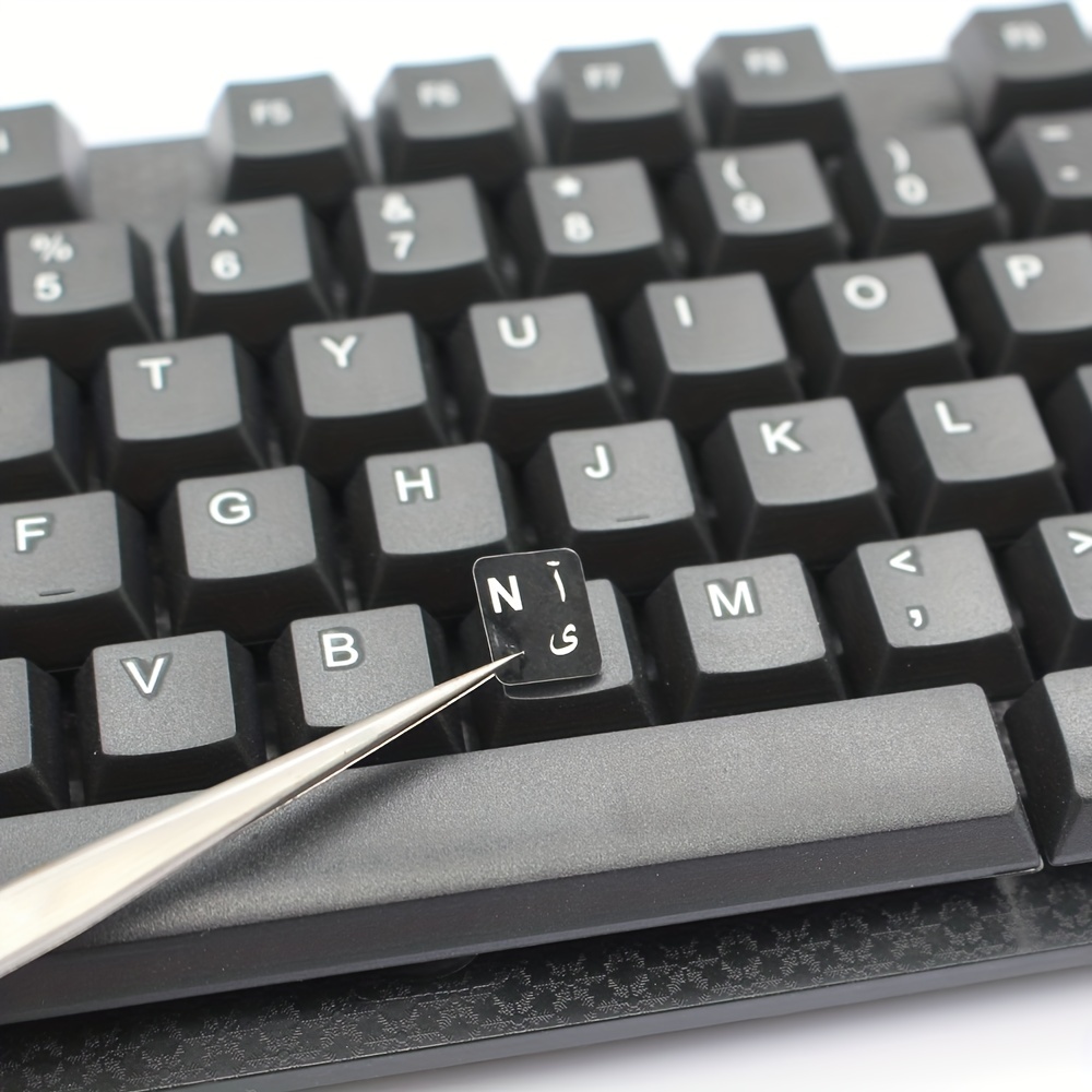 Disposition d'autocollant de clavier Standard de langue arabe russe  Alphabet Durable noir avec des lettres blanches pour ordinateur de bureau  portable