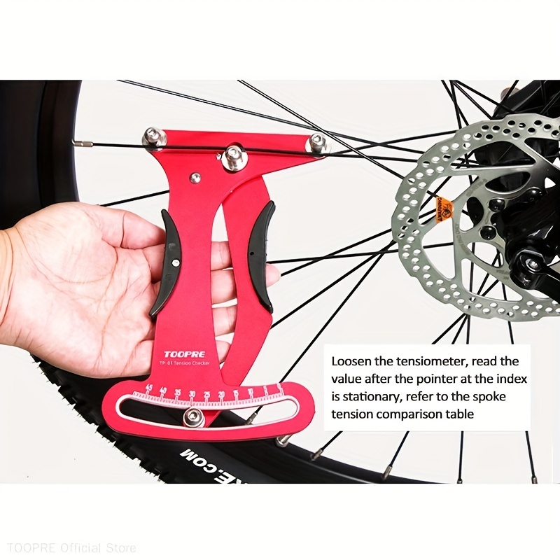 Medidor de tensión de radios de bicicleta universal, herramienta de  medición, calibrador de aleación, ajustador de , se adapta Rojo mecánica  Rojo mecánico Soledad Medidor de tensión de radios de bicicleta