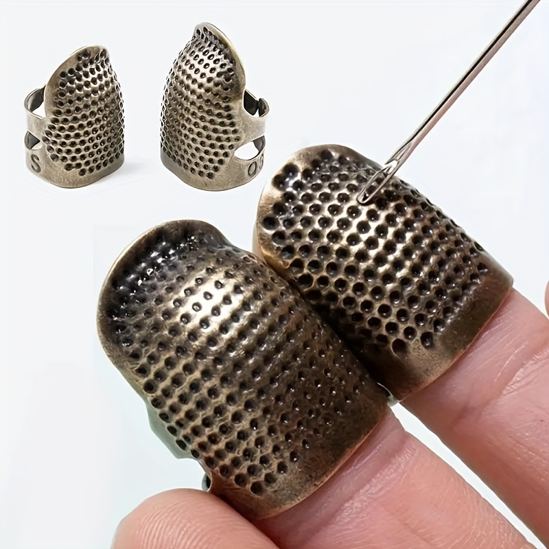 Sewing Thimble Finger Protector Embroidery Needlework Metal Brass