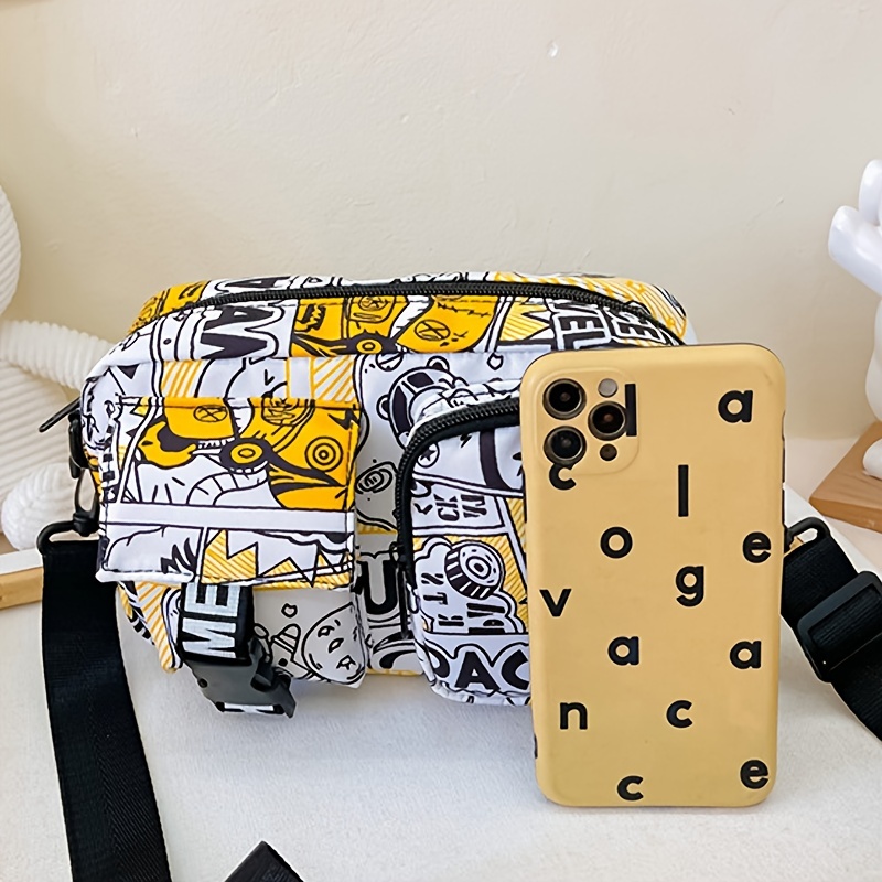 Mini Cartoon Graffiti Backpack Purse, Multi Functional Shoulder Bag,  Women's Trendy Zipper Daypack - Temu Philippines