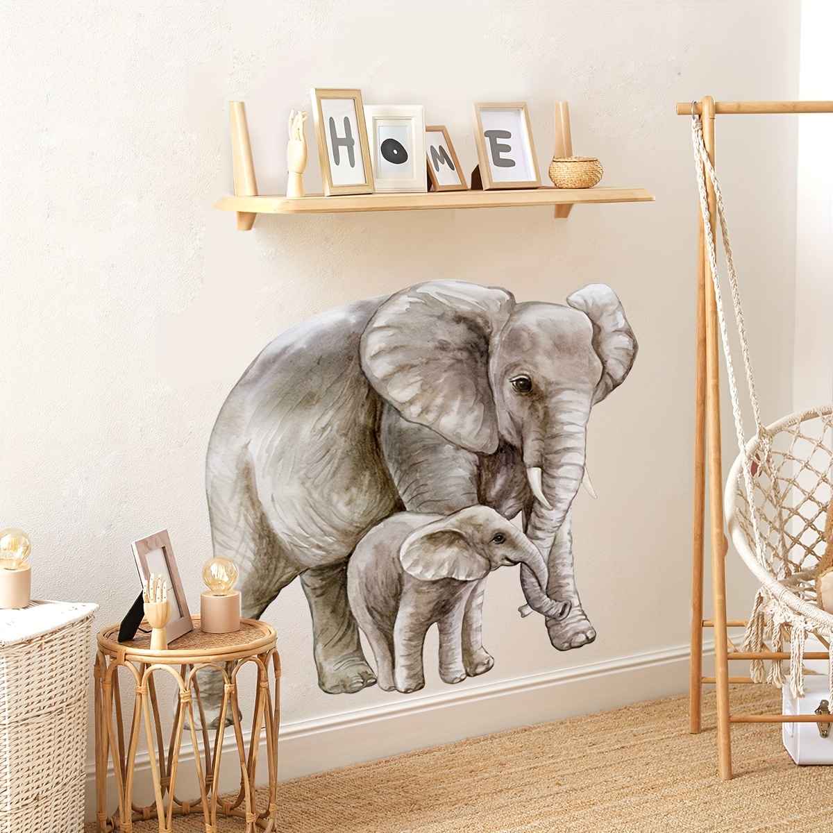 Comprar Elefante africano rebaño vida salvaje decoración lienzo pintura  fondo del hogar pintura de pared arte Cuadros decoración salón grande