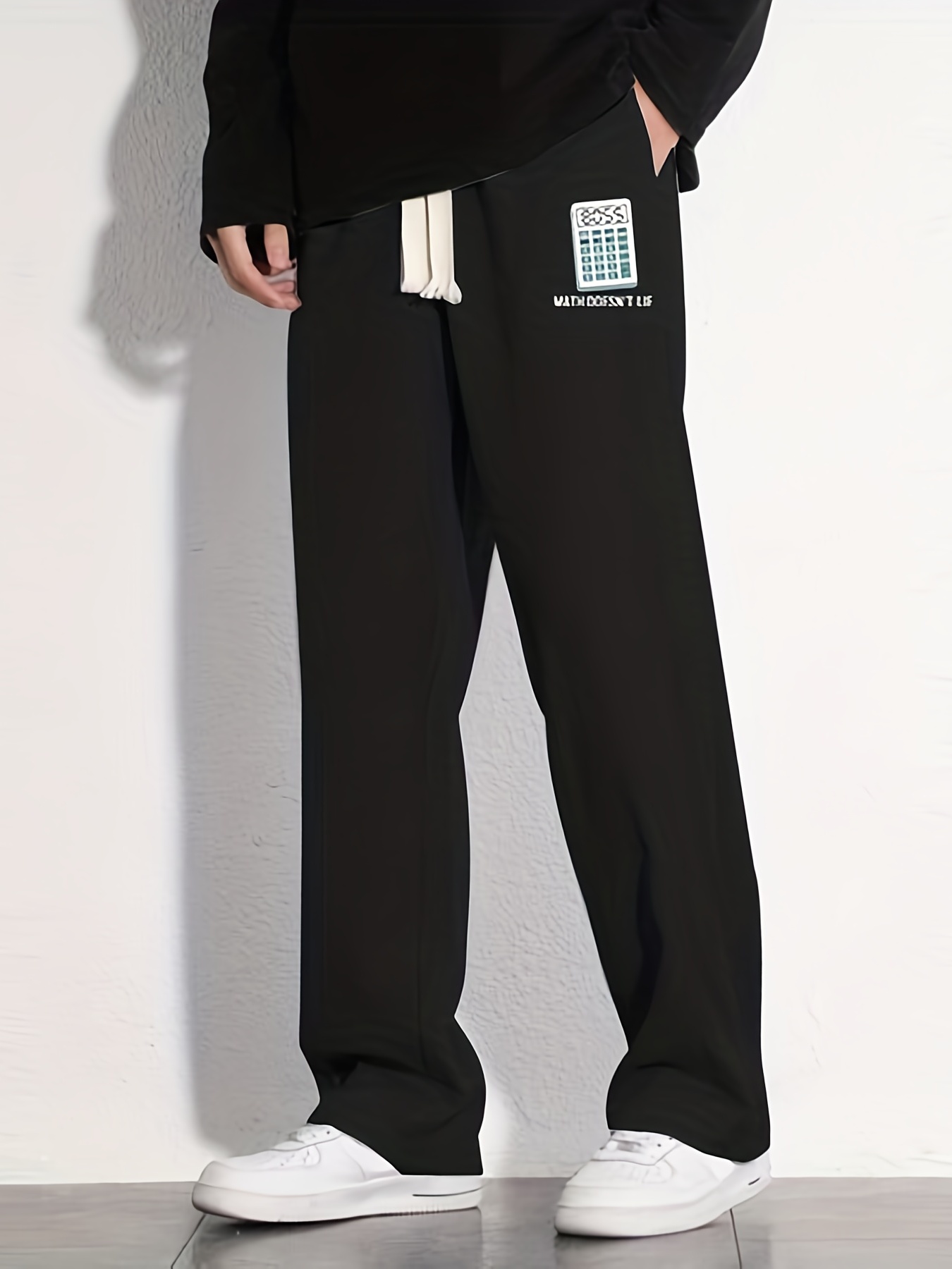 Pattern Joggers Men's Casual Loose Fit Drawstring Pants