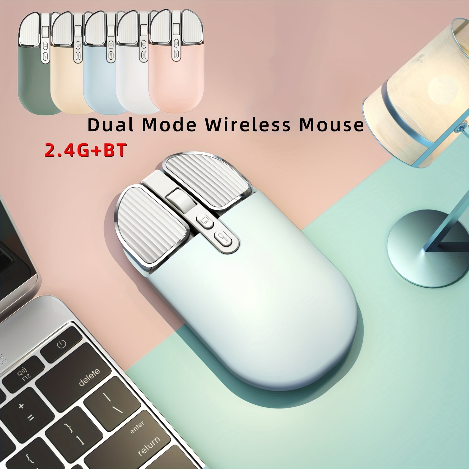 Mouse Wireless BT Dual-mode Ricaricabile Mouse Silenzioso Ergonomico  Portatile Adatto Per IPhone/Android/Tablet/Macbook/PC - Temu Italy