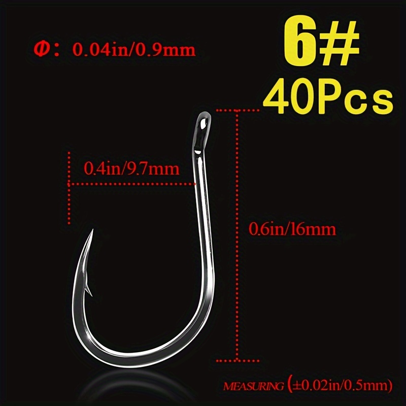 40pcs/lot Gama50358 Fish Hook Barbed 1/0-14# Fishhooks
