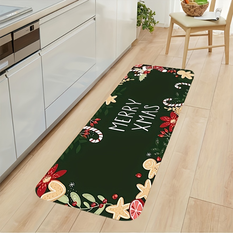 Snowman Kitchen Rugs - Set of 2 Kitchen Mats Merry Christmas Non-Slip  Kitchen Backing Area Rugs Indoor Floor Mats Christmas Door Mat Runner Rug  Carpet Home Decor