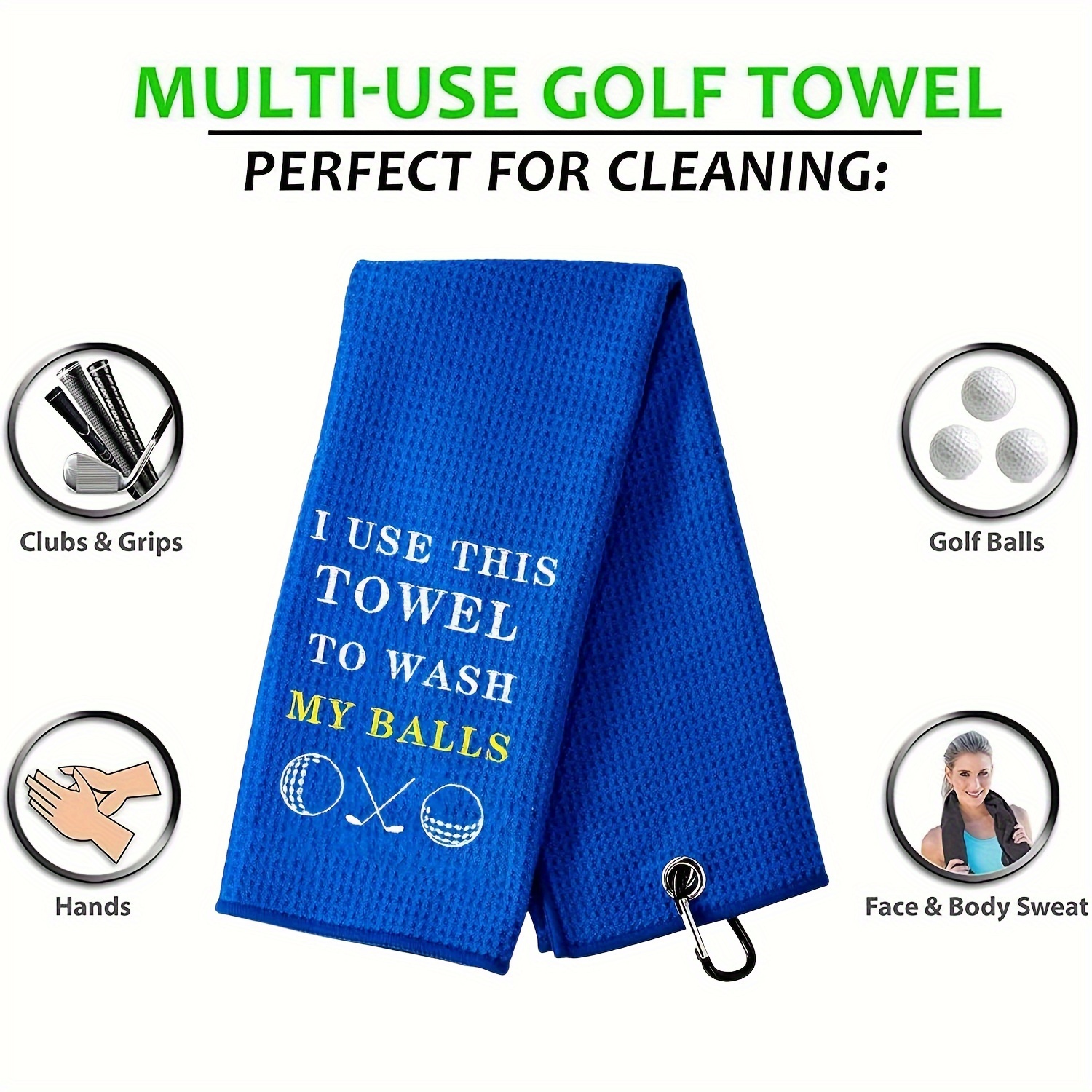 Embroidered Funny Golf Towel With Clip Perfect Golf Gifts - Temu