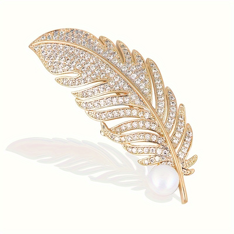 Broche Ancienne Argentée Avec Strass - Brillants, Style Vintage, Occasion Bon État