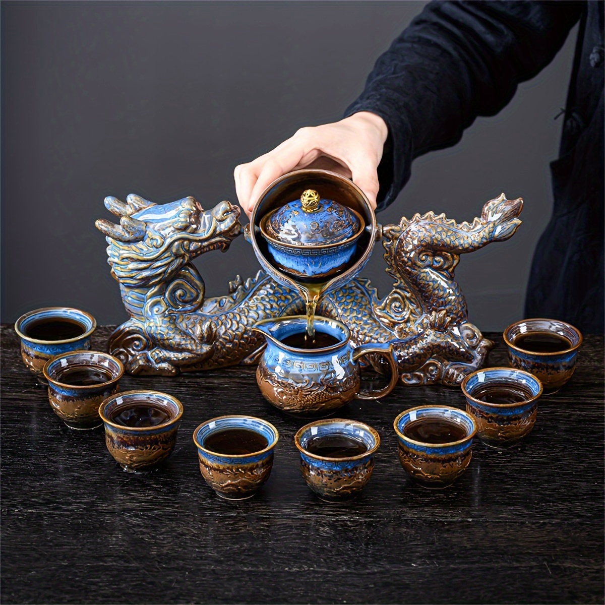 Japanese Ceramic Tea Set With Handles Large Capacity Teapot - Temu