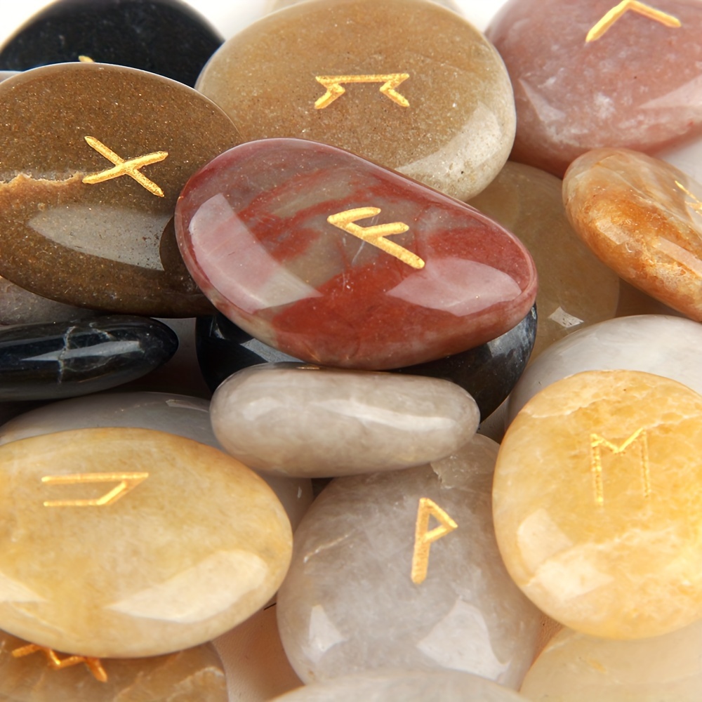 Rune Stones, Large Size Spiritual Stones, Futhark Reiki, Rune