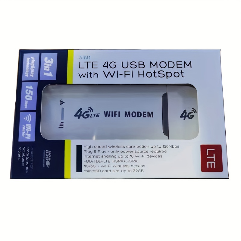 LTE 4G USB Modem with WiFi Hotspot Mobile Data Wireless Router Network Card  UFI WiFi Hotspot Modem Dongle with Sim Card Slot 