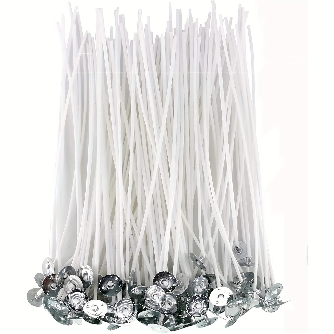 100PCS Durable Waxed Candles Making Metal Wick Sustainers Carry