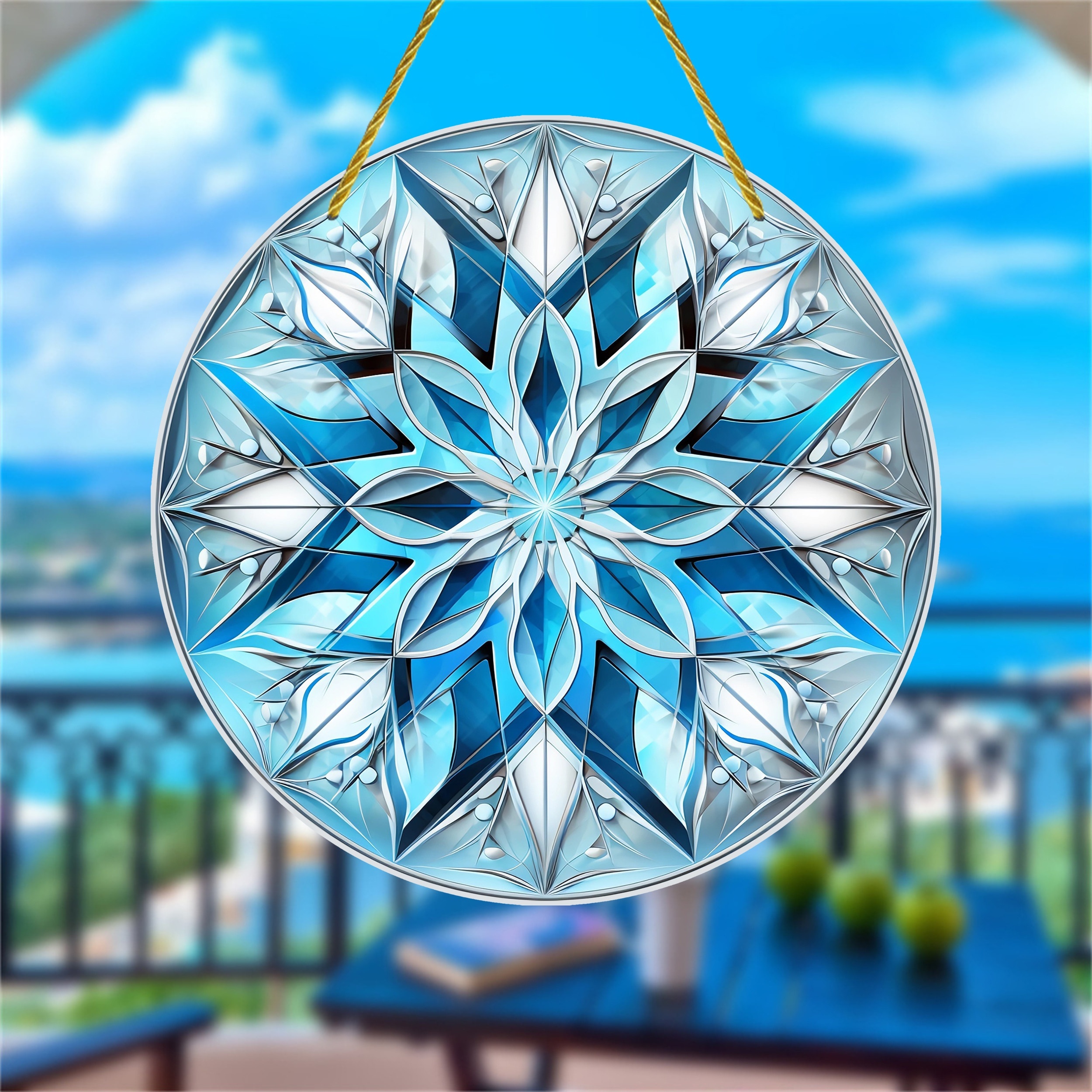 Hyacinths Small Snowflake Ornament/Window Suncatcher