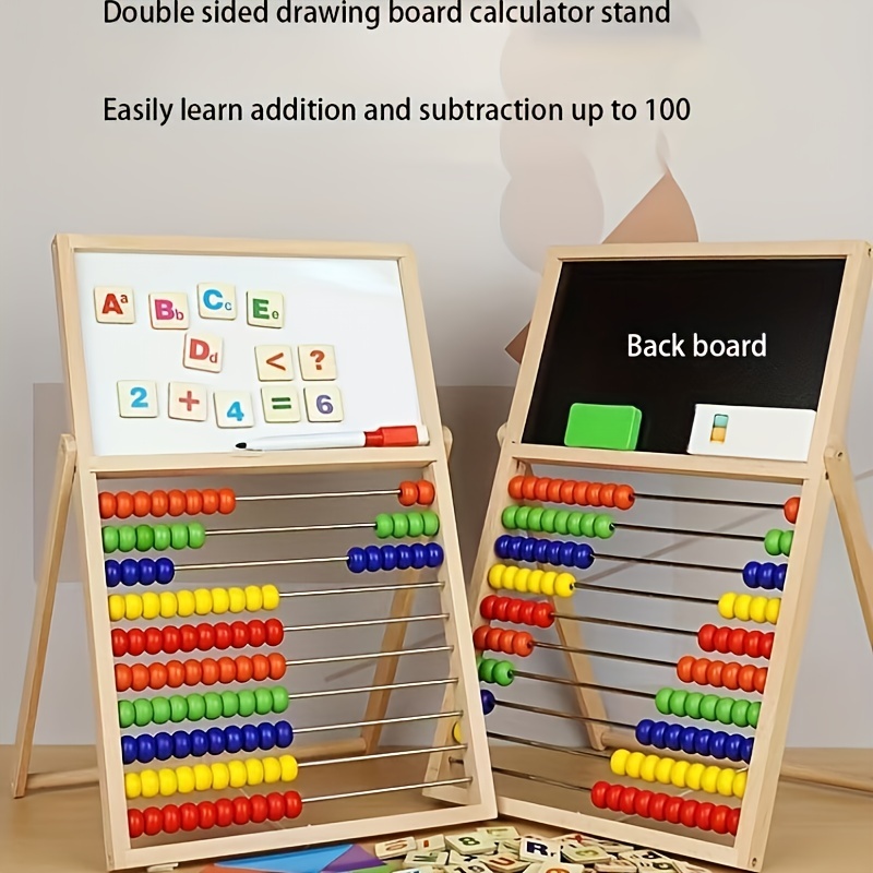 Abaco colorato per bambini sul tavolo aritmetica matematica per bambini in  età prescolare e scolare che imparano a contare