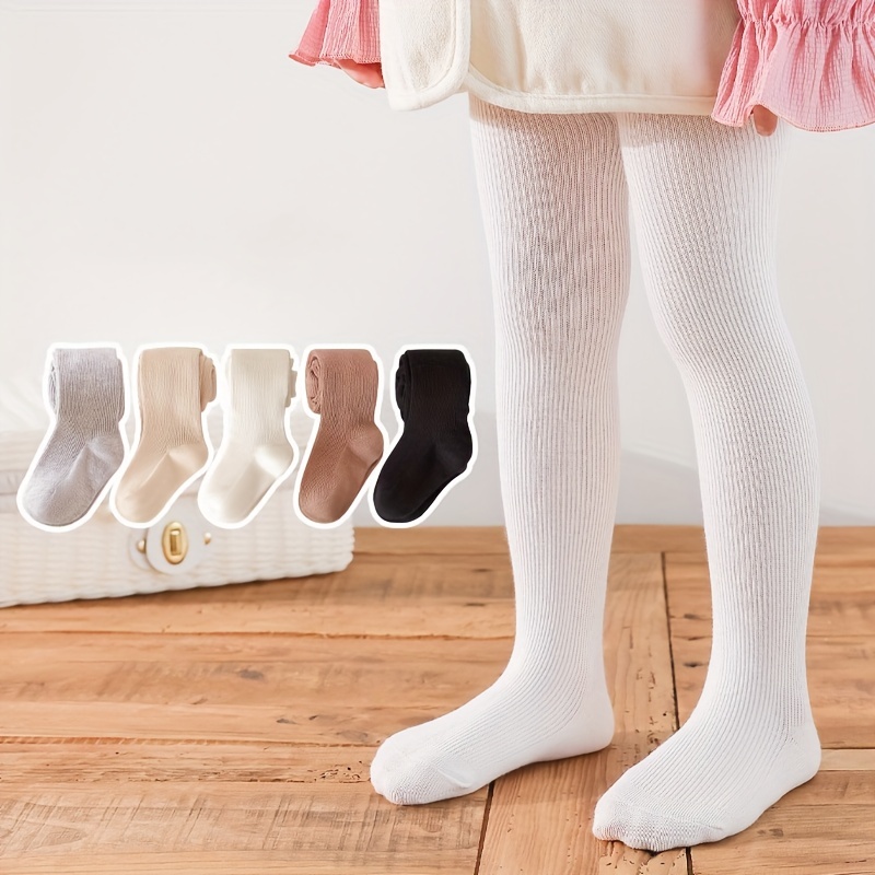 Mallas Blancas para Bebé Niña con Estampado de Zapatos y Moño