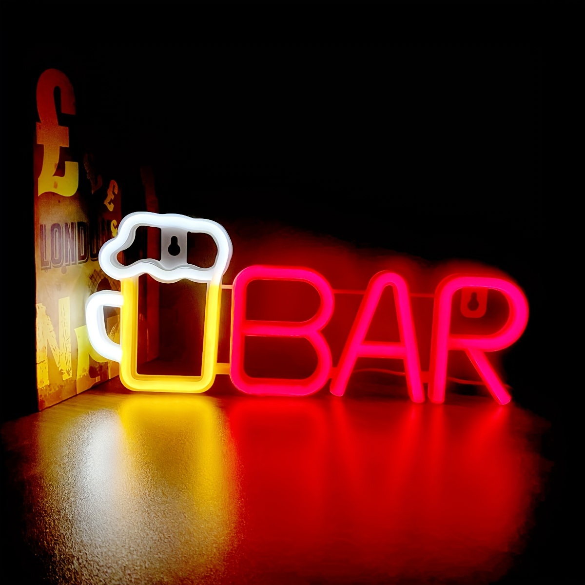 1 Stück Bar led schild Neon bar schild 13 9 X 5 7 Zoll (ca. - Temu