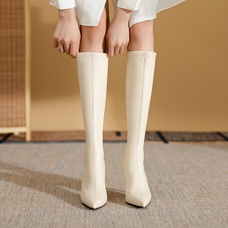 Knee High Stiletto High Heel Booties Women's Shoes