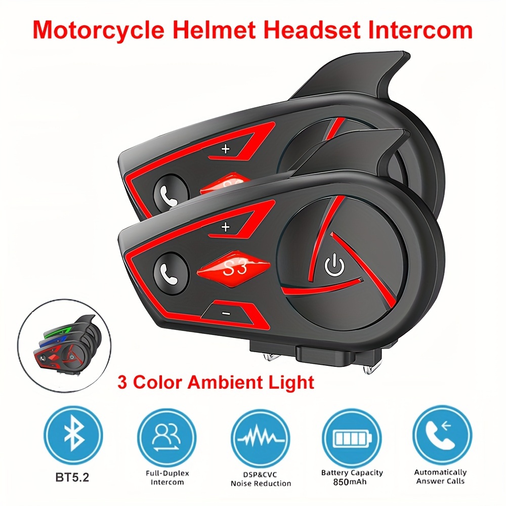 Motorcycle Intercomunicador V6 Moto Helmet Bluetooth Intercom Interphone  Headset