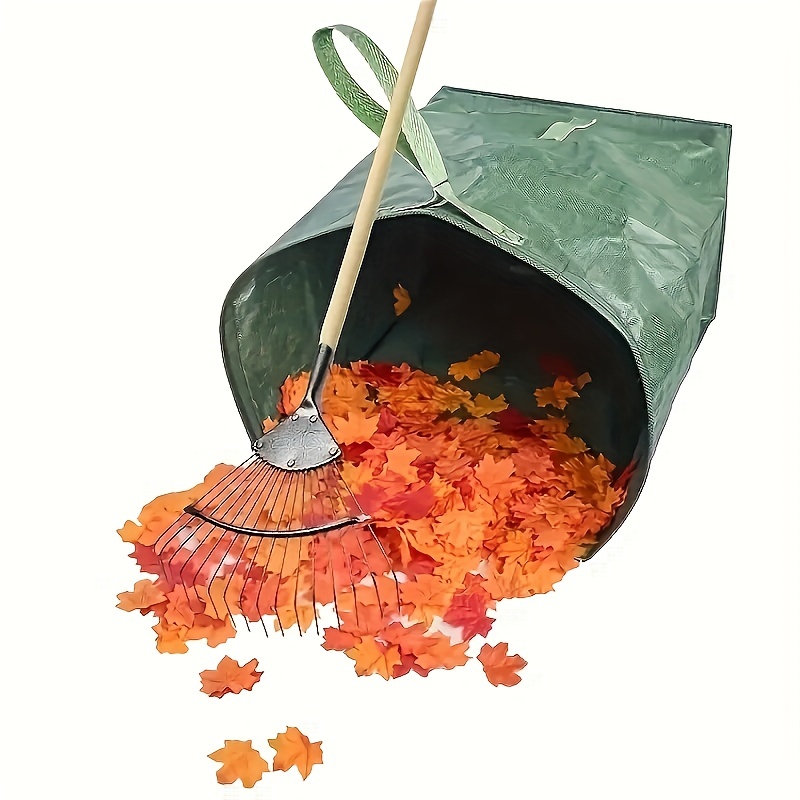 Reusable Garden Leaves Debris Bag - Collect Leaves Easily With Dustpan-type  Handrail -, Green - Temu