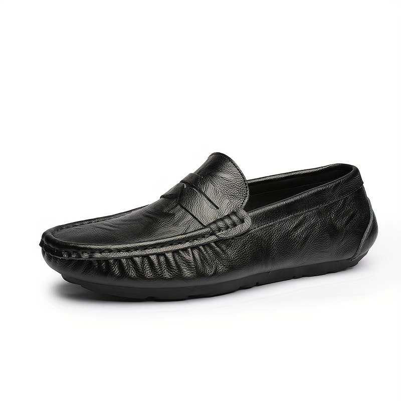 Black Leather Soft Red Sole Loafers