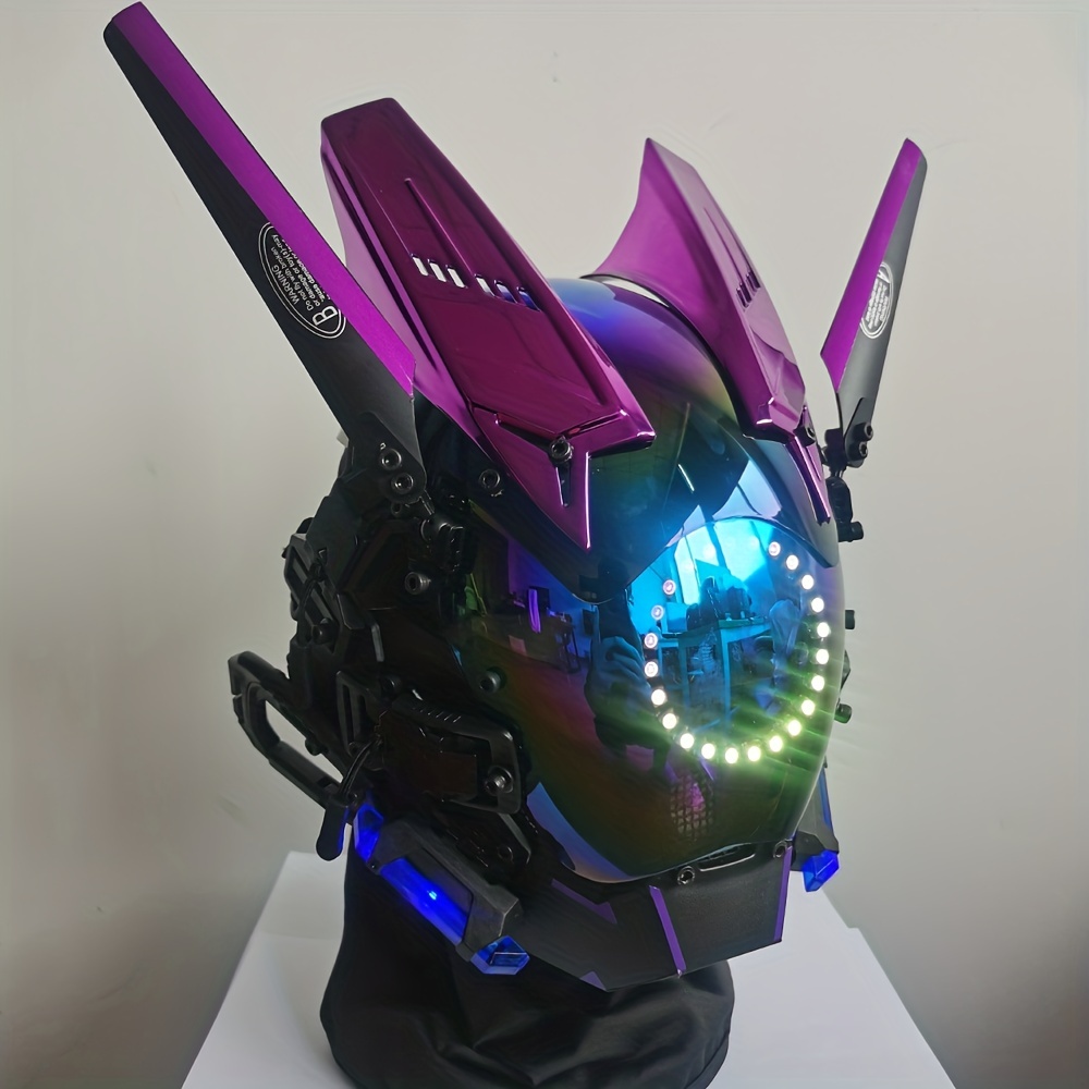 Nuova Maschera Mecha Cyberpunk Nera E Bianca Lenti Nere, Colori Rotondi,  Leggera, Colorata, Ali Luminose Led, Perfetta Feste Musica, Halloween E  Cosplay - Giochi E Giocattoli - Temu Italy