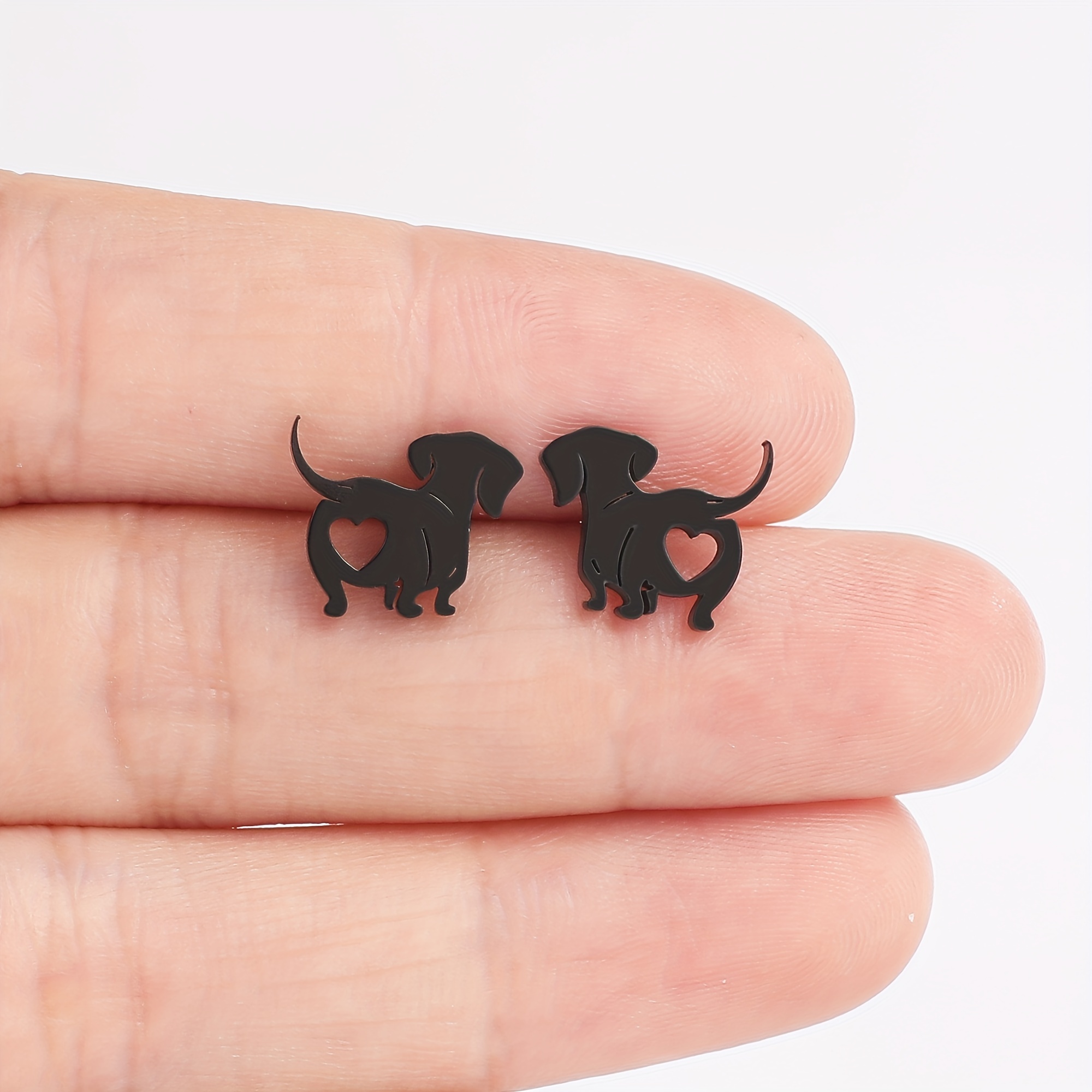 Dog shaped outlet earrings