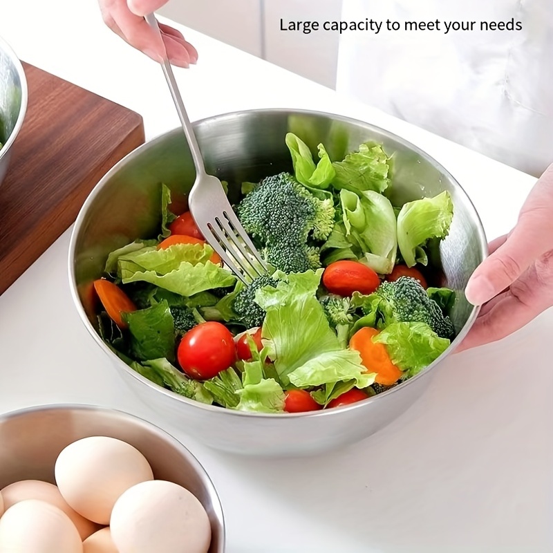 304 Stainless Steel Bowls Set Basin Kitchen Thicken Salad Mixing