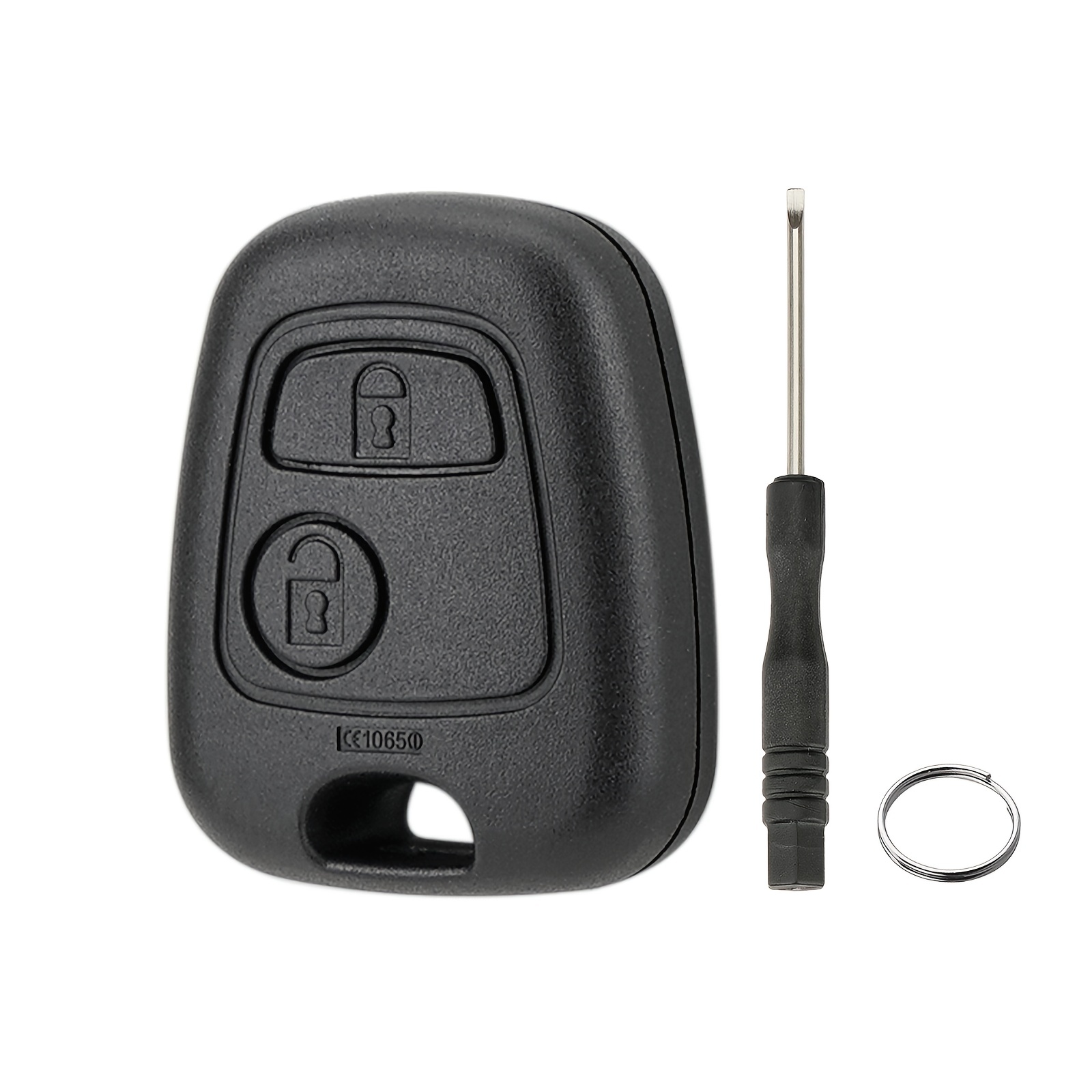 Coque en cuir pour clef de voiture Renault Smart Key 4-Bouton Keyless Go