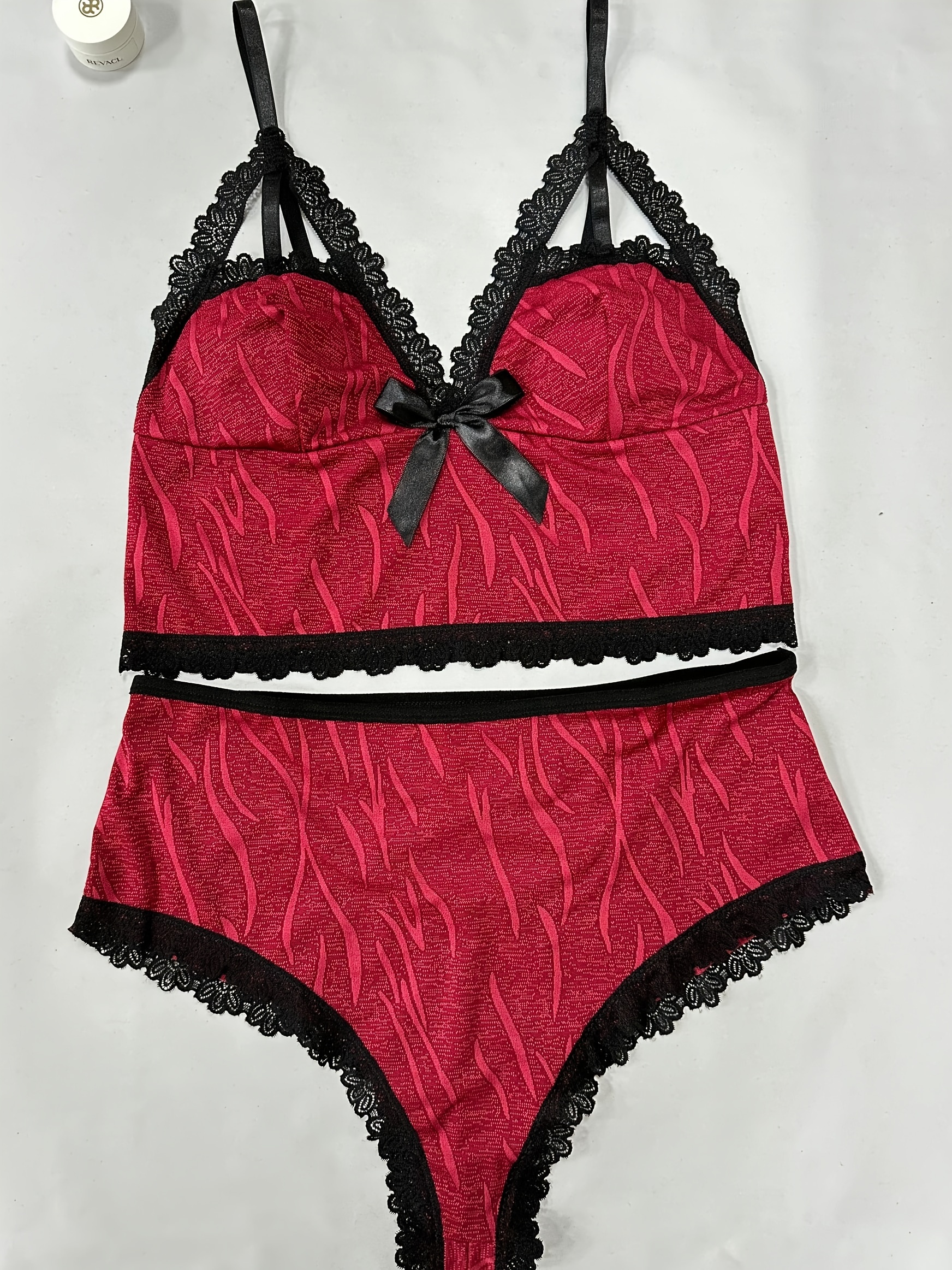 Plus Size Romantic Lingerie Two Piece Set Women's Plus - Temu Canada