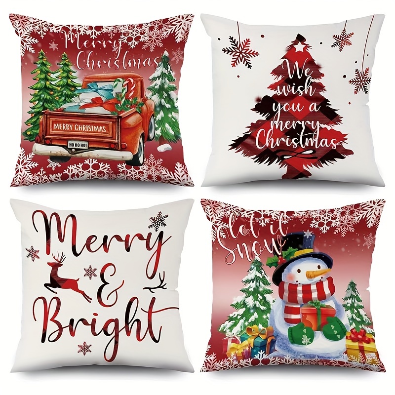 1pc Fundas Almohada Navideñas Blancas Grises 18x18 En Gris Copos Nieve  Invierno Xmas Cojines Decorativos Sofá Cama Hogar Decoración Navideña  Regalo Navidad Hogar Sofá Cama Coche Sin Inserción Almohada - Juguetes -  Temu