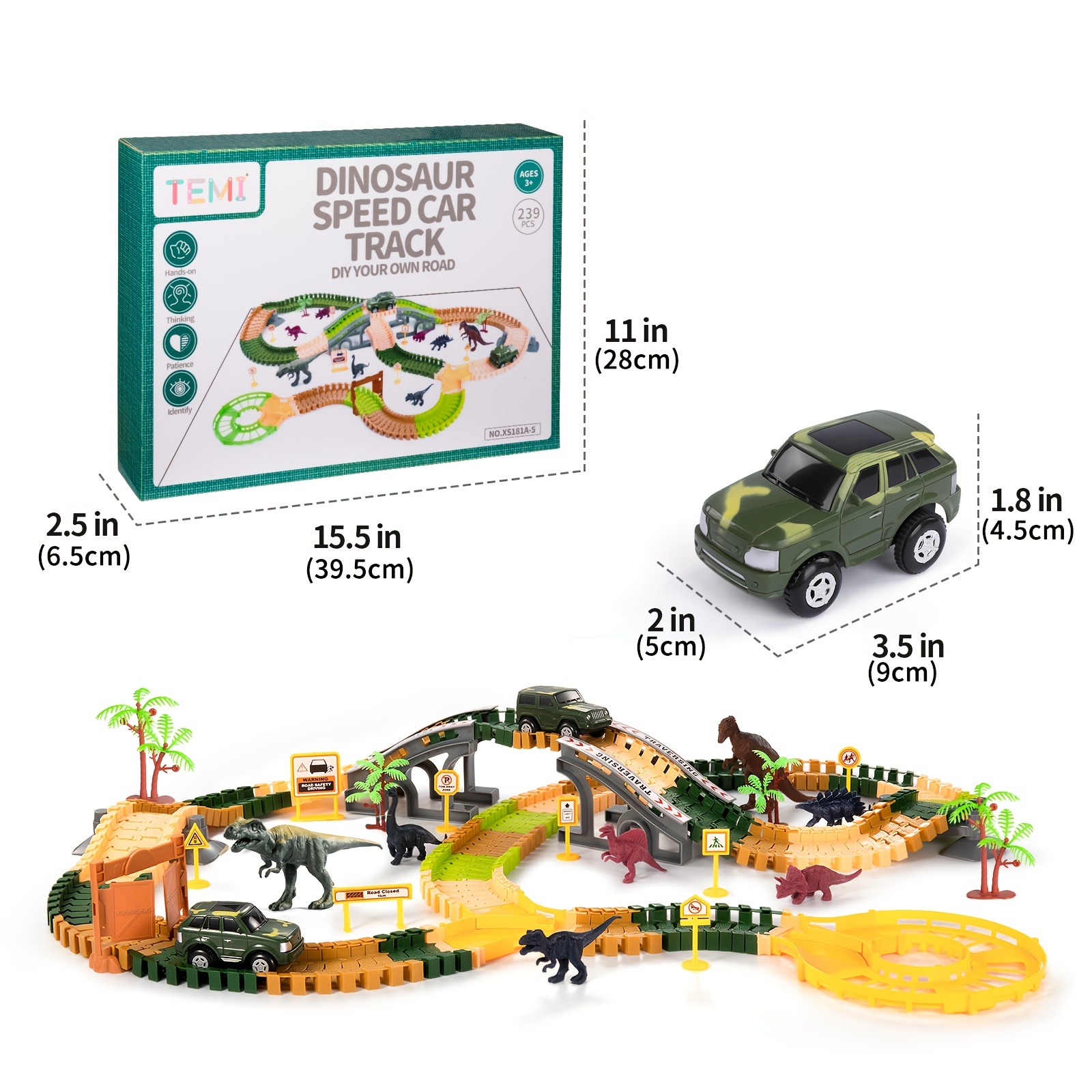 Create Road Dinosaur, Toy Train Track Cars