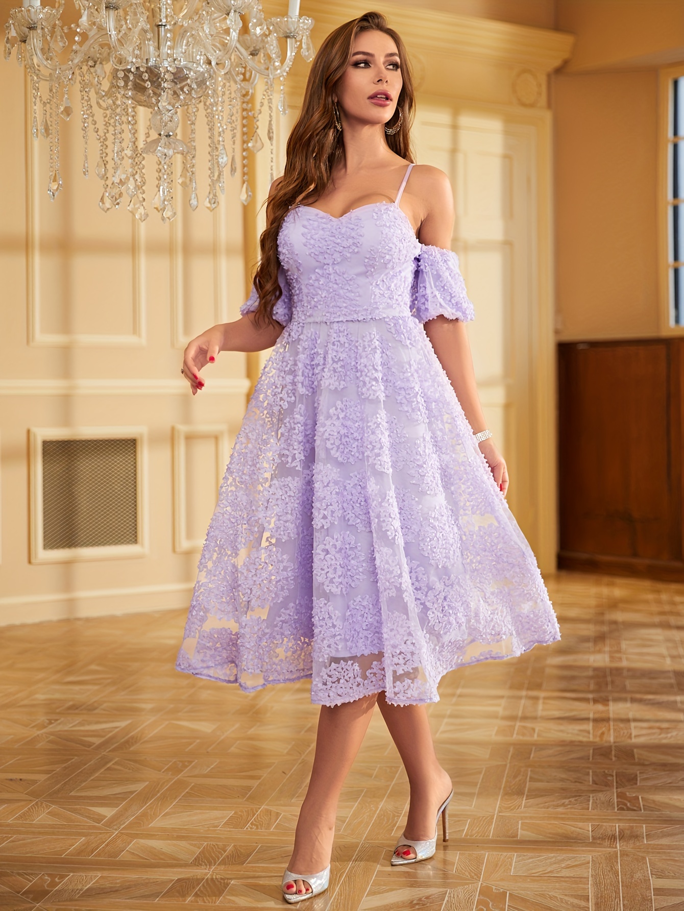 Lilac Dress For Women - Temu