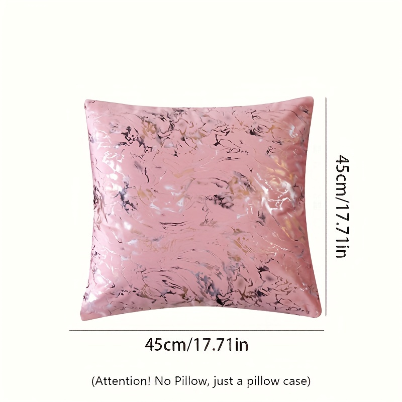 Velvet Bronzing Color Block Throw Pillow Cover For Sofa And