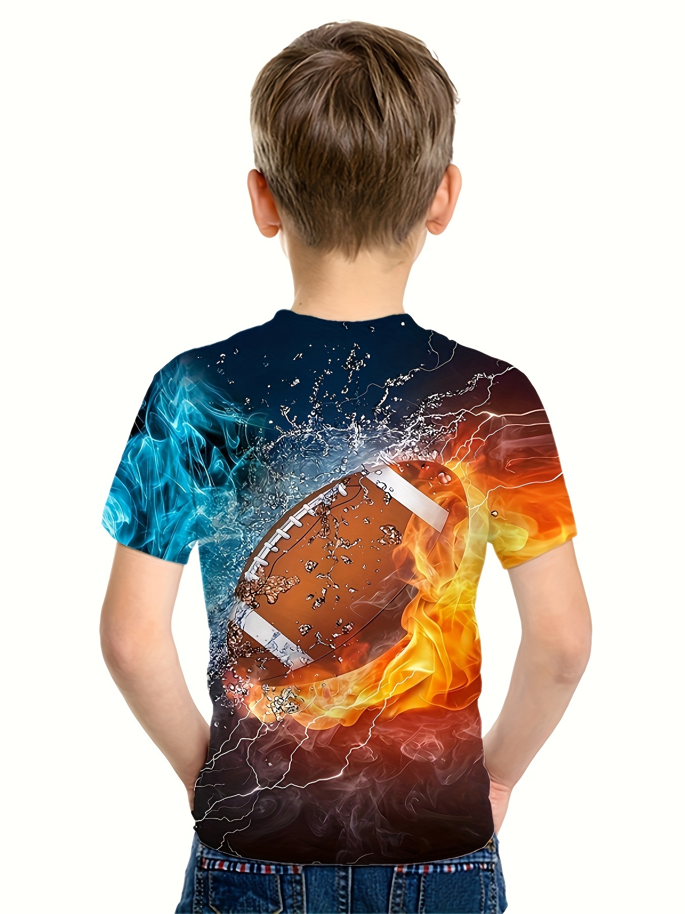 Kids Boys Soccer Basketball Jersey Outfit Short Sleeve T-Shirt