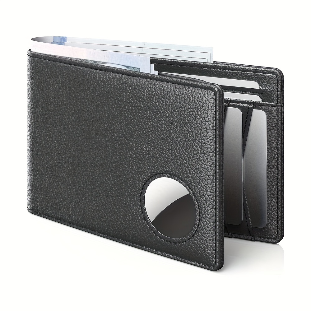 Leather Business Card Holder, Slim Men's Wallet RFID