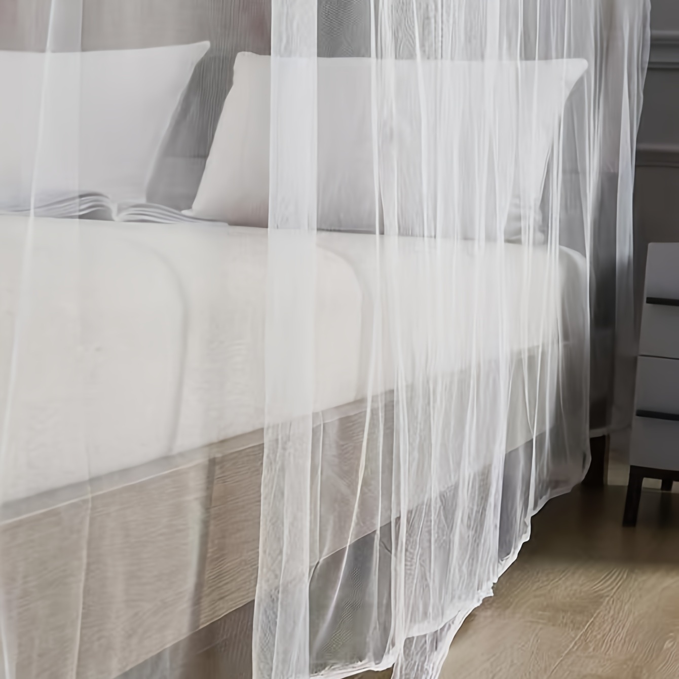 Mosquito Net Net Hooks Two Opening Net Bed Canopy Bedroom - Temu Canada