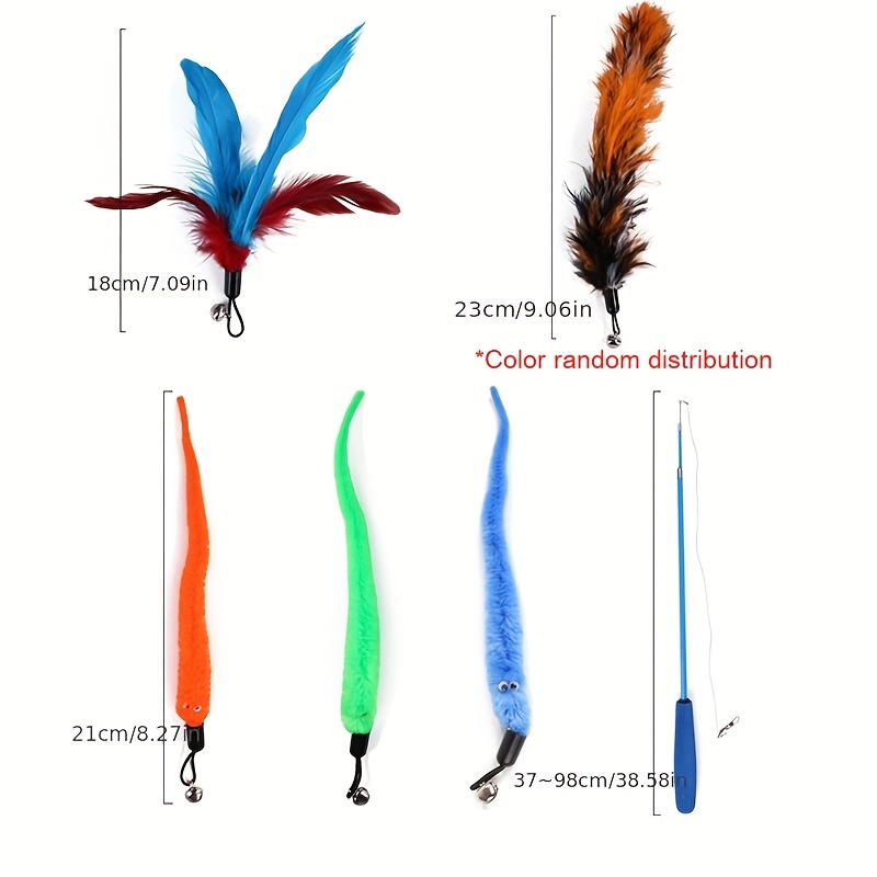 11Pcs Replacement Cat Feather Toy Set Cat Teaser Wand Toy for