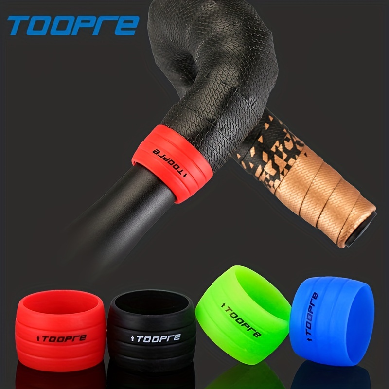 

1 Pair Toopre Silicone Bicycle Handlebar Rings - Non-collapsible Buckle For Secure Grip Tape Fixation - Essential Bike Accessory