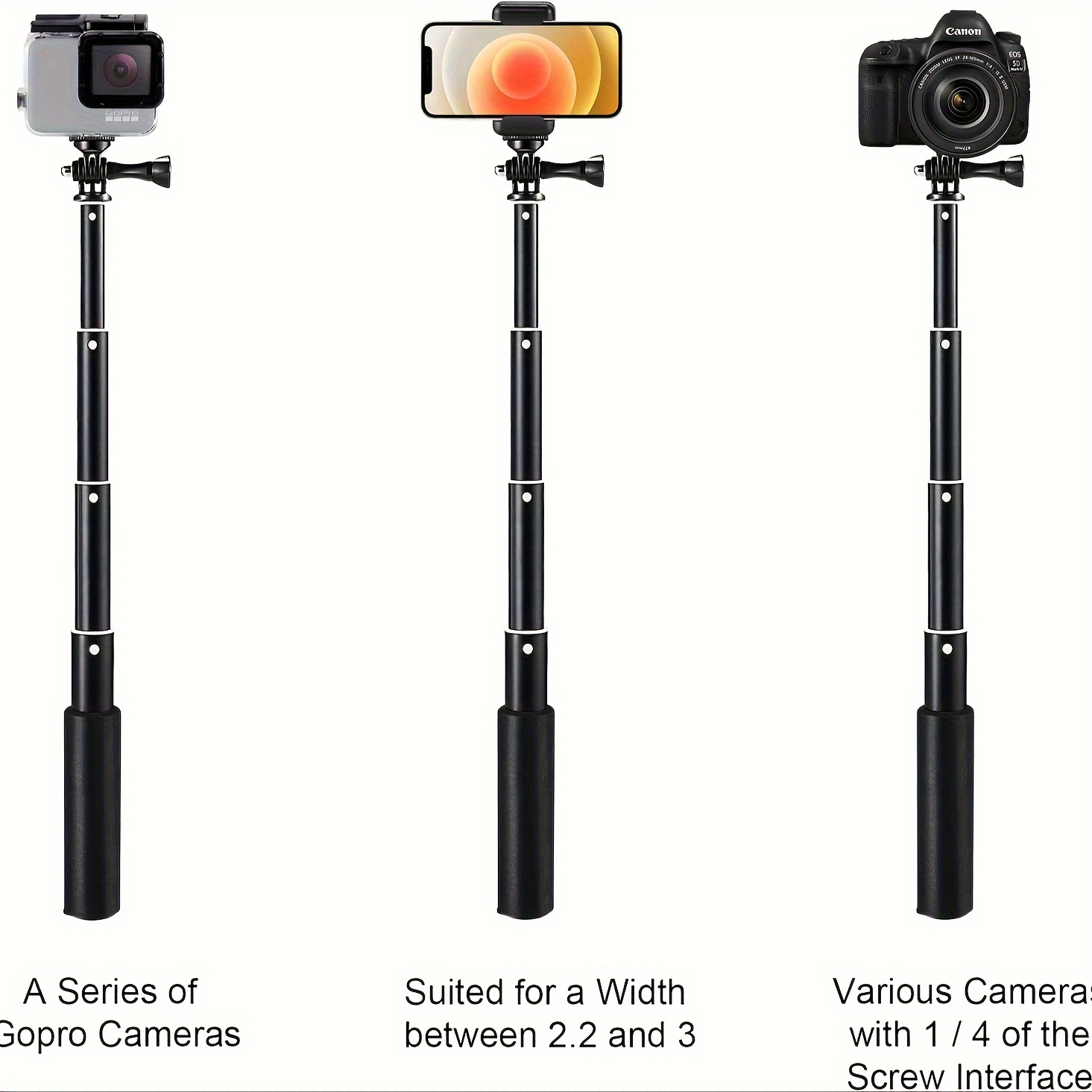 Support vertical pour bâton de ski GoPro / Support vertical GoPro -   Canada