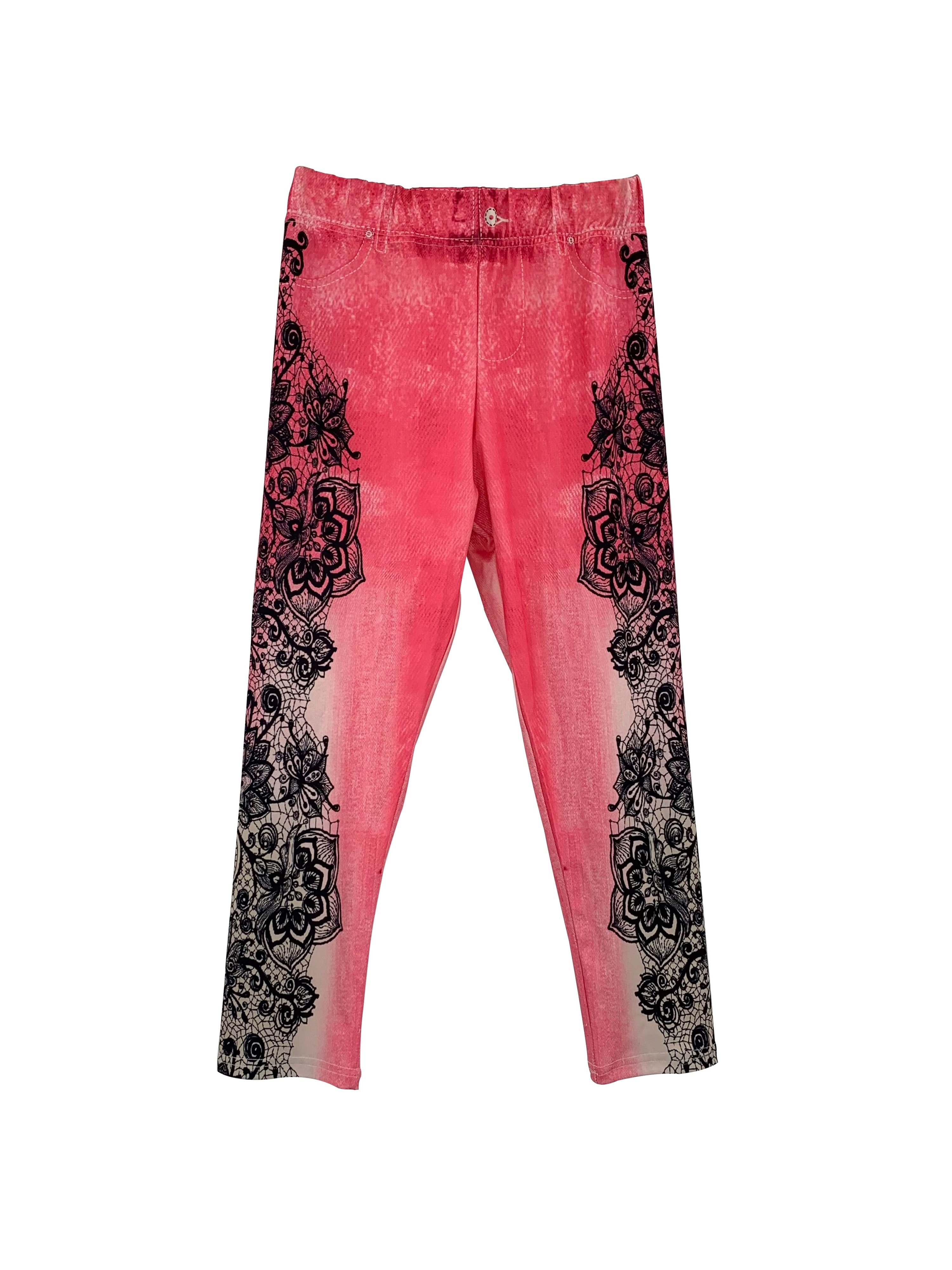 Red Rose Pattern Multi Color Women's Leggings Skinny Leg Pants