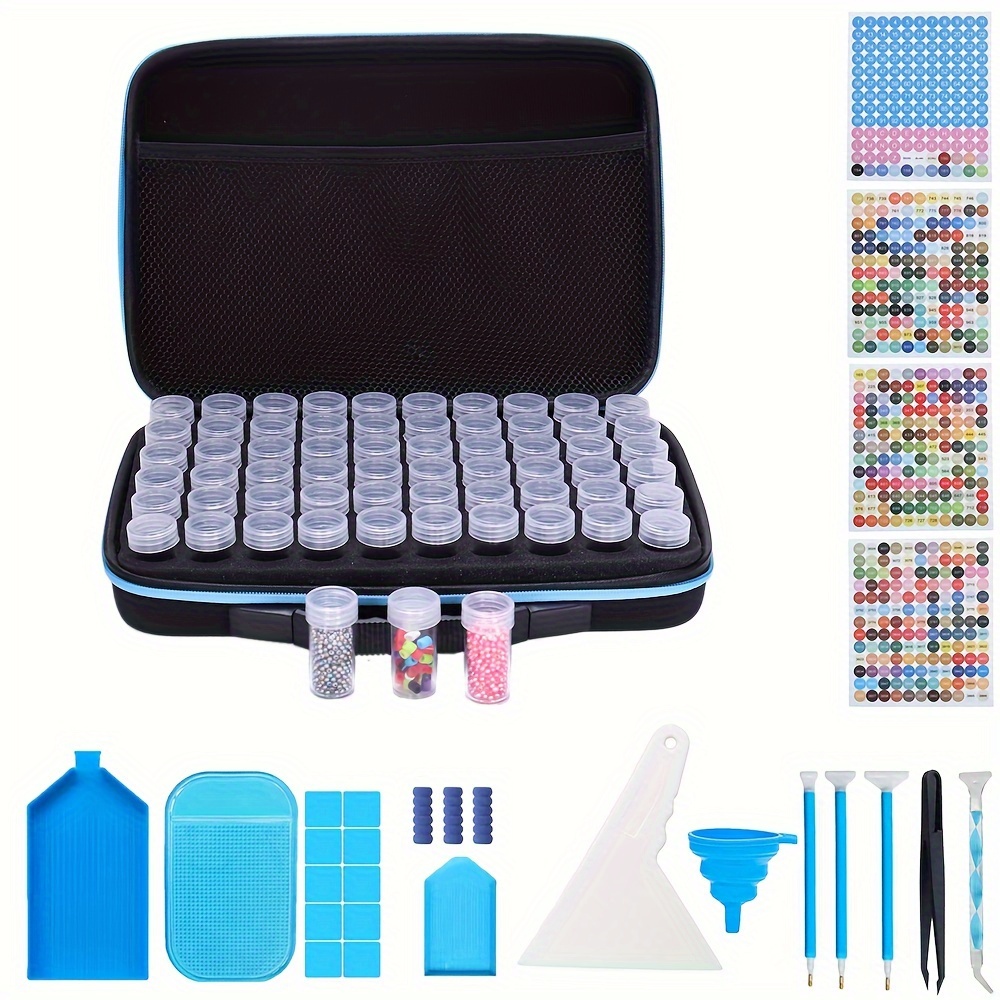 5D Diamond Painting Accessories Kit Containers Beads Storage Box Case with  Tools