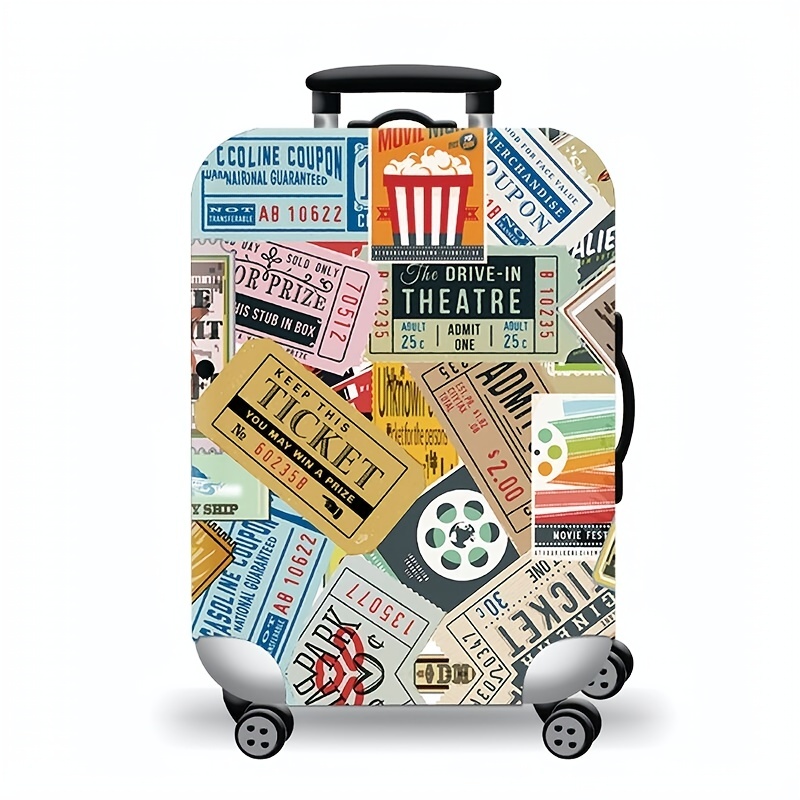 Initial Letter Print Travel Luggage Cover, Elastic Suitcase Cover Protector,  Foldable Trolley Case Dustproof Cover Fits Suitcase Travel Accessories -  Temu
