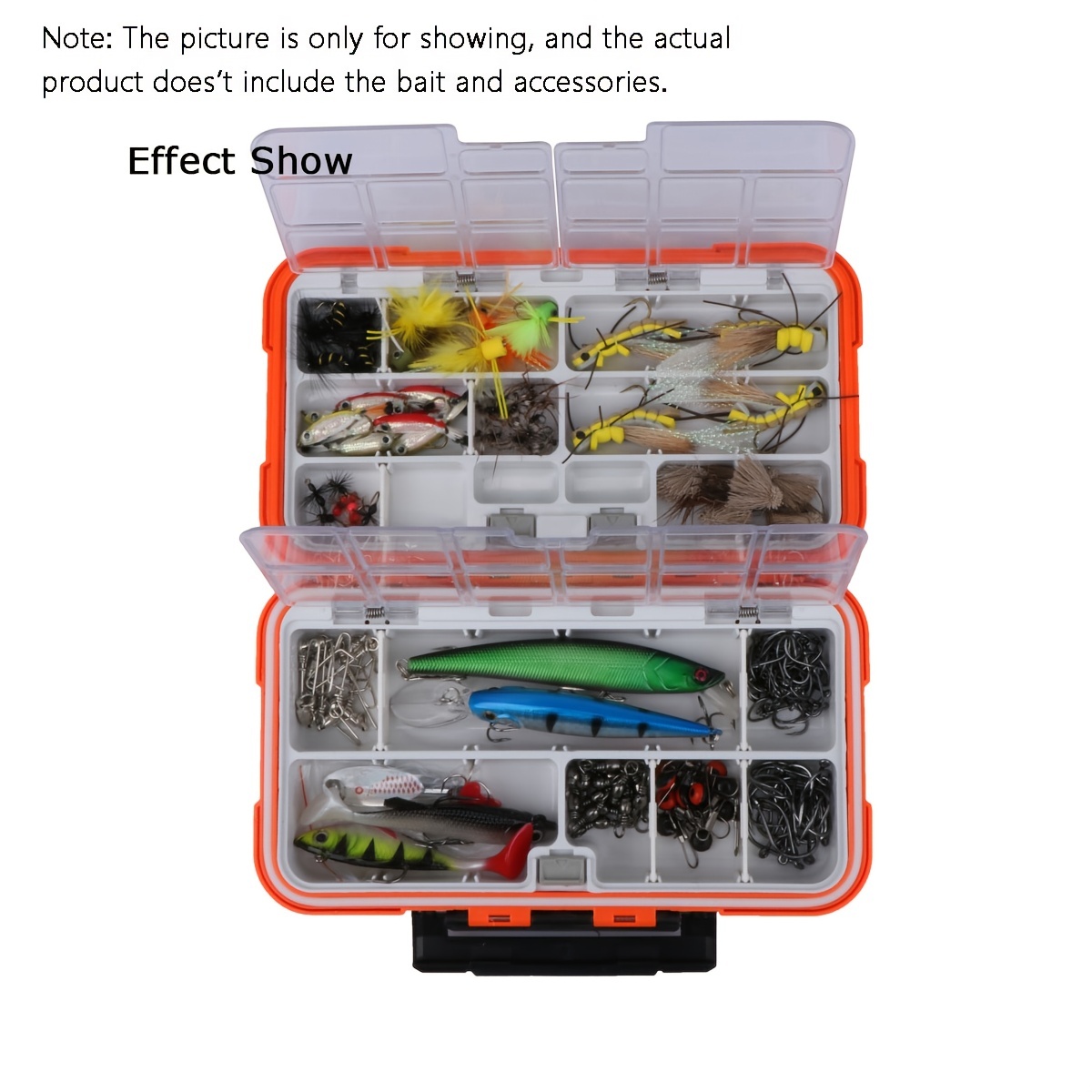 Goture Fishing Tackle Box Waterproof Tackle Box Spoon Hooks Baits Storage  Boxes with Adjustable Dividers, Plastic Tackle Box for Casting Fishing Fly