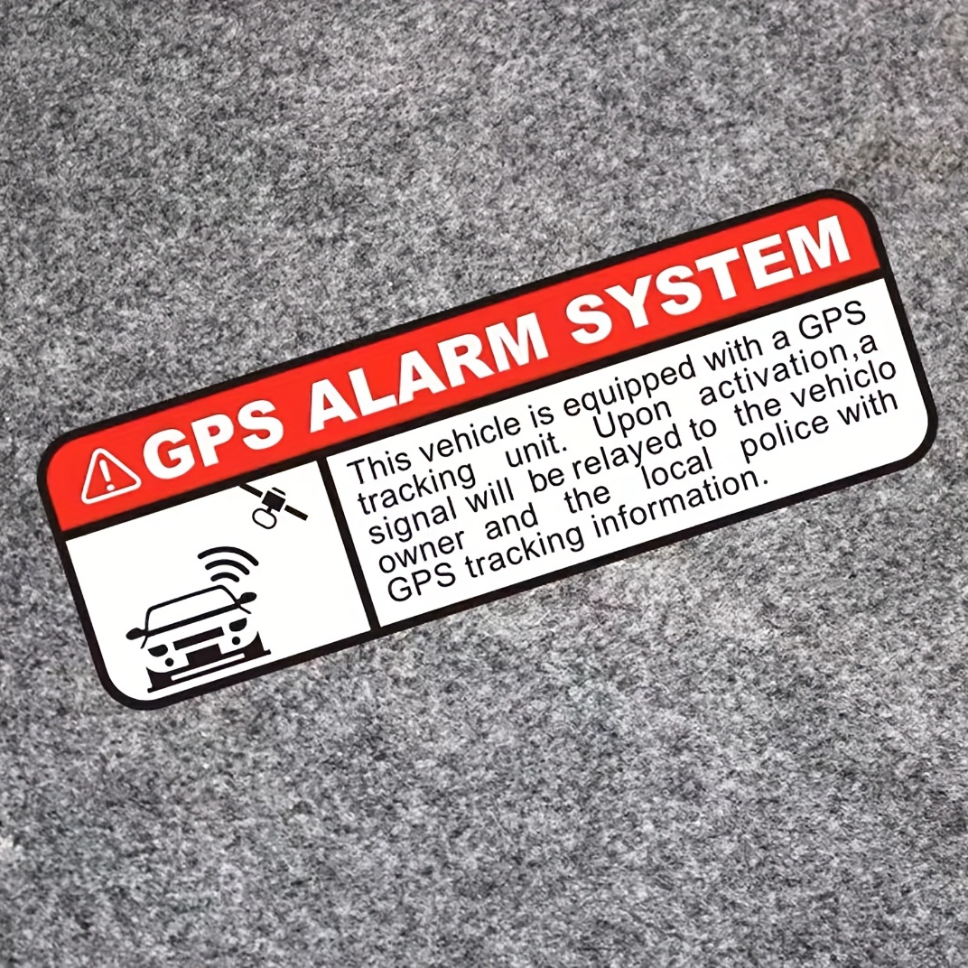 Autocollants d'Avertissement GPS et Système Antivol pour voiture, camion