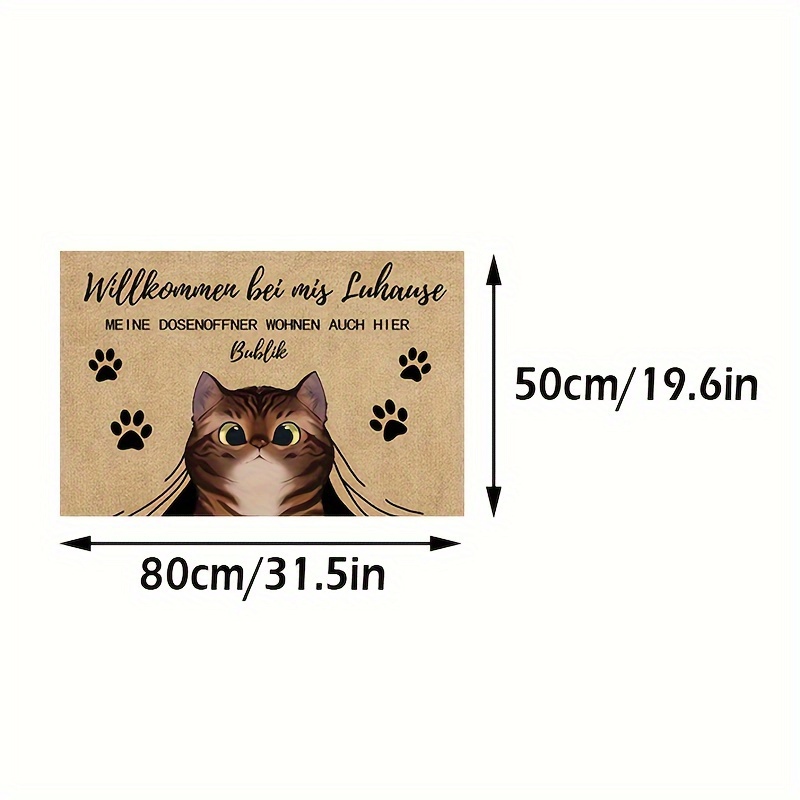 Cute Cat And Dog Pattern Door Mat Comfortable Anti slip Anti - Temu